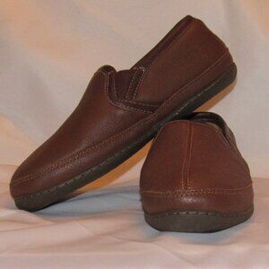 L.L. Bean Elkhide Slippers 272346 Brown Leather Men's Size 8M Excellent Cond.